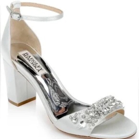 Badgley Mischka Shoes - Badgley Mischka Tempest Embellished Block Heel Sandal-NWT, Size 8